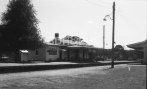 Wingello railway station up platform, photographed around 1979.