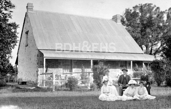 Members of the Loseby family at Harby Farm around 1900.