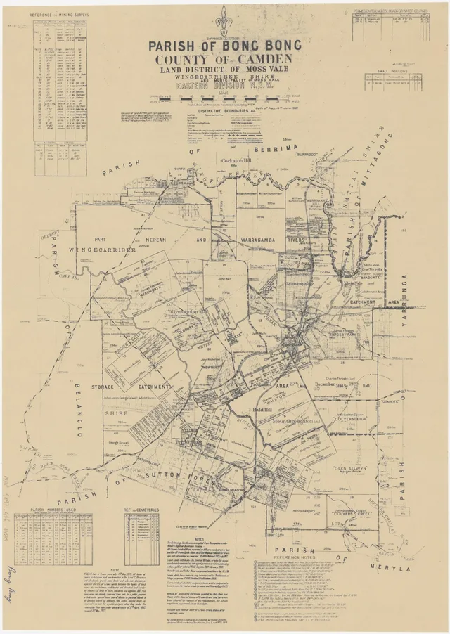 The seventh edition, published in 1932, provides an intermediate parish map to compare with the earlier sheet and the eighth edition of 1942. Check the map’s edition and any later annotations when interpreting individual land parcels.