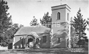 Christ Church at Bong Bong, above the Wingecarribee River, around the 1940s.