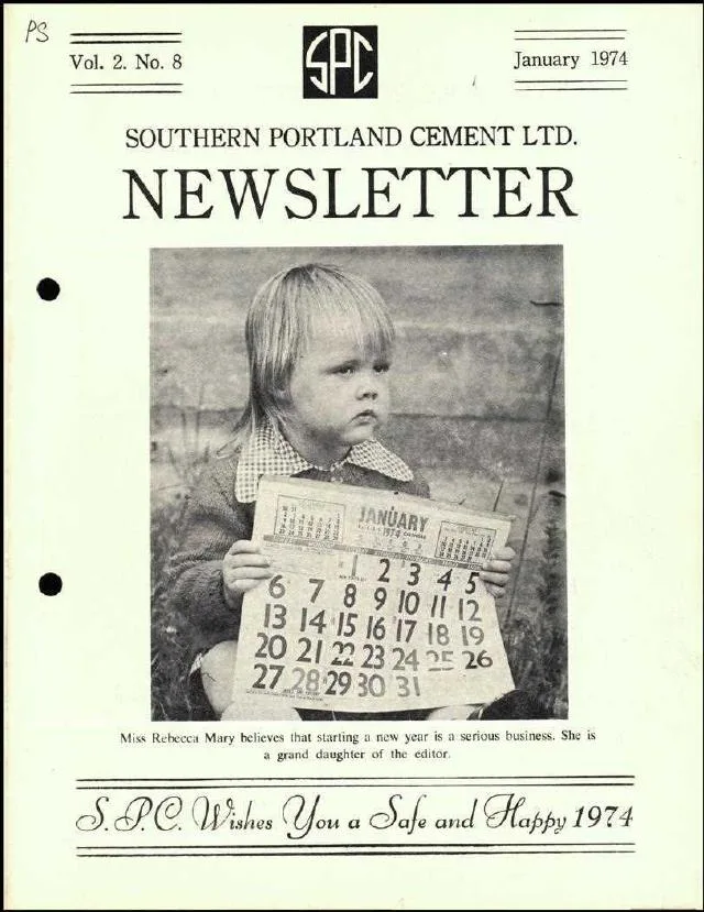 First page of SPC / Blue Circle annual volume 1974