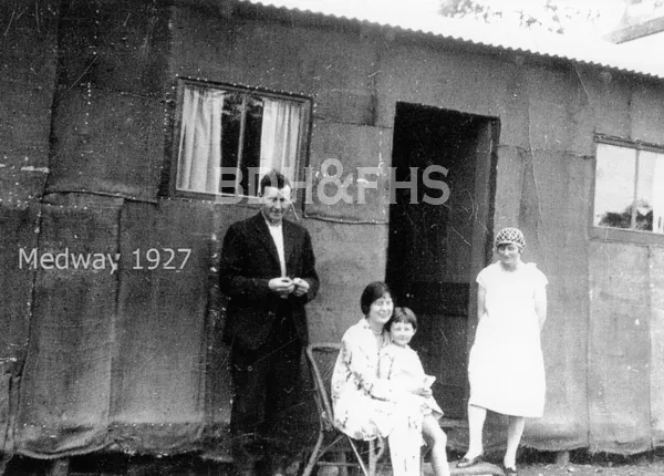 Family outside a Medway miners cottage in 1927.