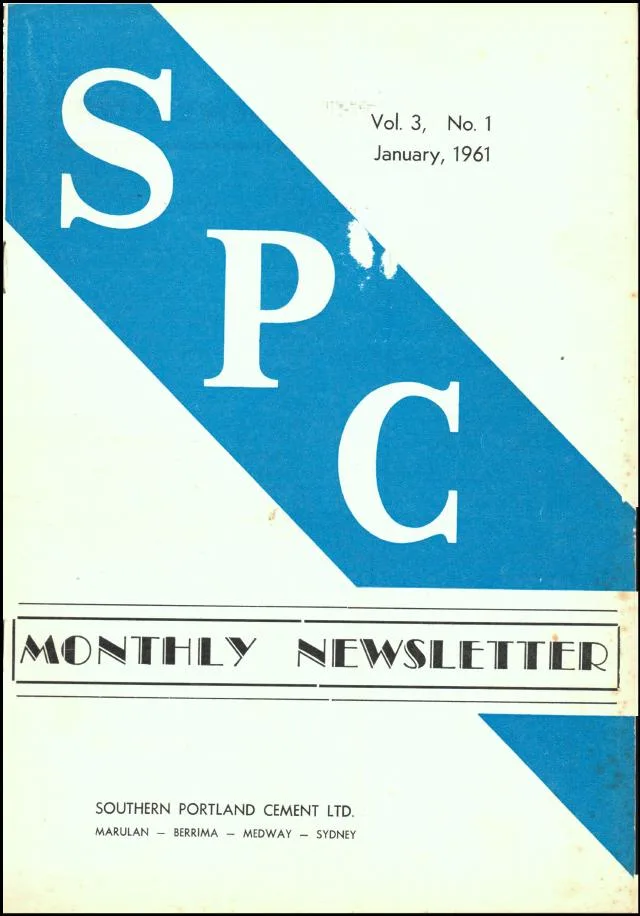 First page of SPC / Blue Circle annual volume 1961