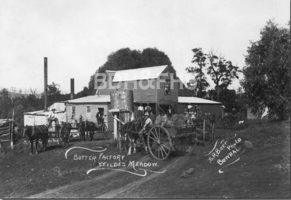 Butter factory at Wildes Meadow around 1900.