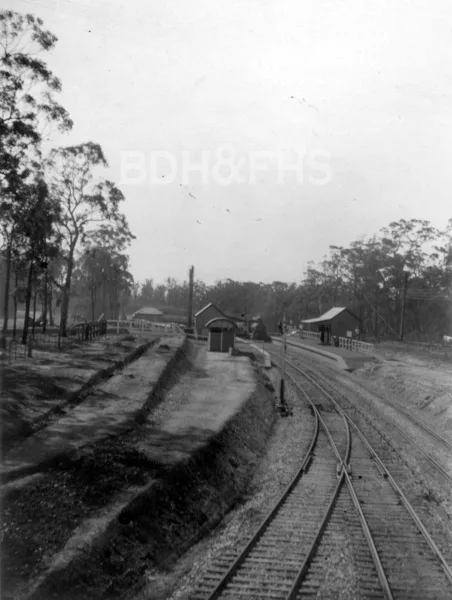 A steam train approaching Yerrinbool railway station, 1919.