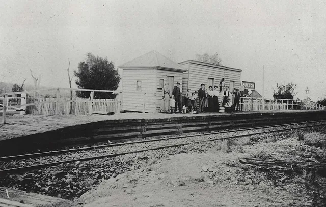 People gathered on the platform at Buxton railway station
