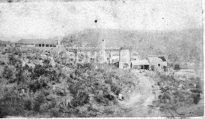 Fitzroy Iron Works at Mittagong, looking north to Mount Gibraltar, around 1875.