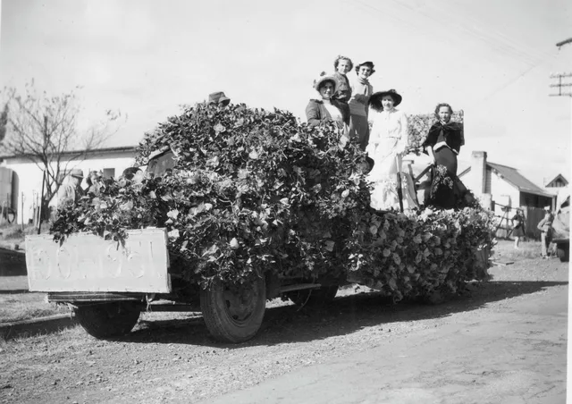 Decorated Commonwealth Jubilee float in Moss Vale, 1951.