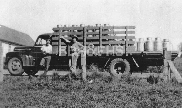 Milk truck collecting from dairy farms in Kangaloon in the 1950s.