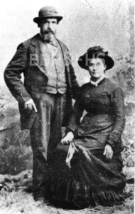 James and Susan Faulks of Daisy Hill, North Yarrunga, in 1877.