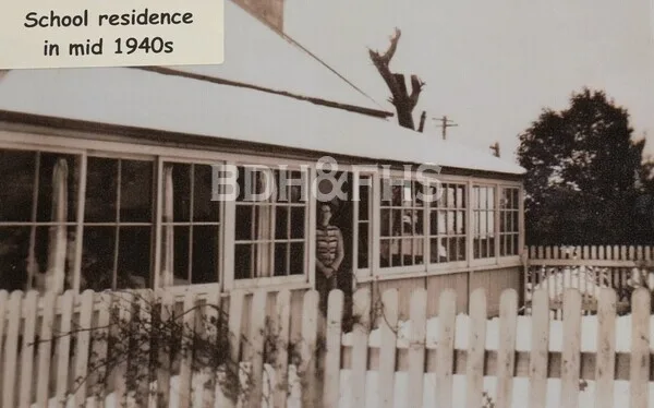 Alberta Monaghan outside the teacher’s residence at Avoca Public School, in the 1940s.