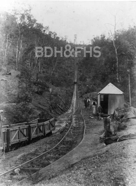 Mine incline at Joadja Creek, around 1890.