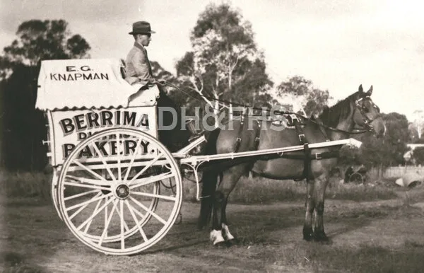 Ted Knapman and the bakery cart.
