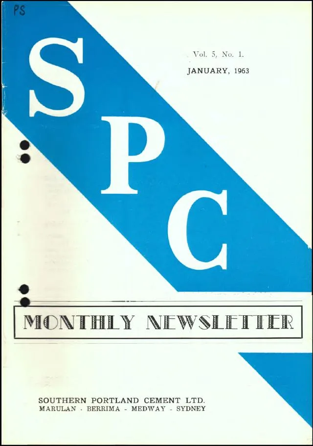 First page of SPC / Blue Circle annual volume 1963
