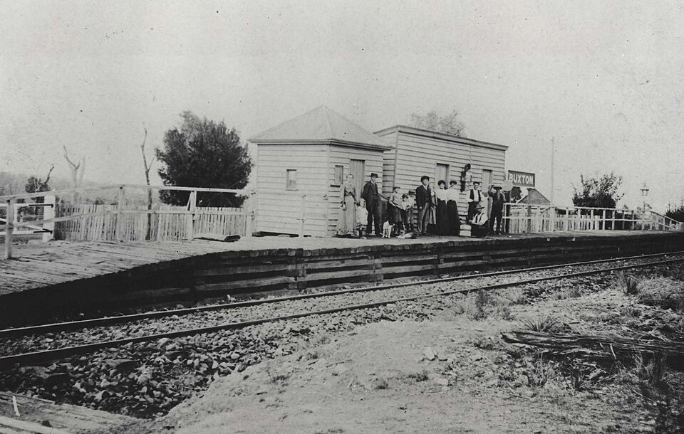 People gathered on the platform at Buxton railway station