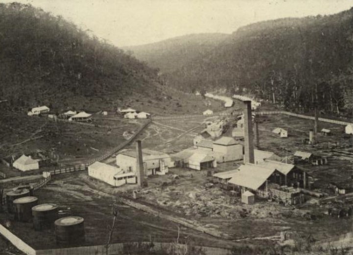 Oil shale works at Joadja, shown in a late nineteenth-century company catalogue.