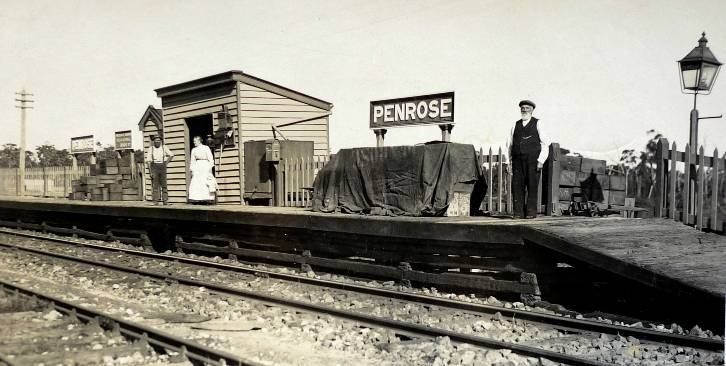 People on the platform at Penrose railway station
