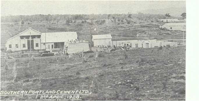 Southern Portland Cement works under construction at Berrima