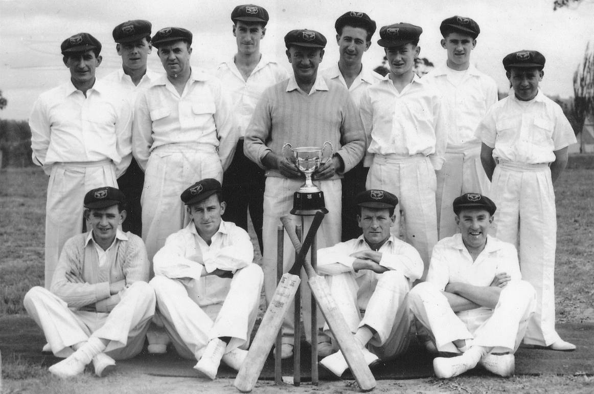 Southern Portland Cement first-grade cricket team with a trophy